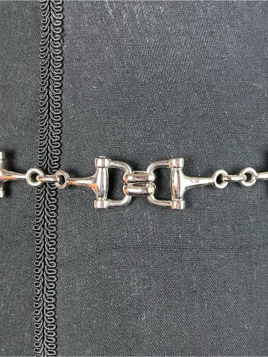 ESCADA Women’s Silver Tone Adjustable Equestrian Chain Link Horse Bit Belt main image 8